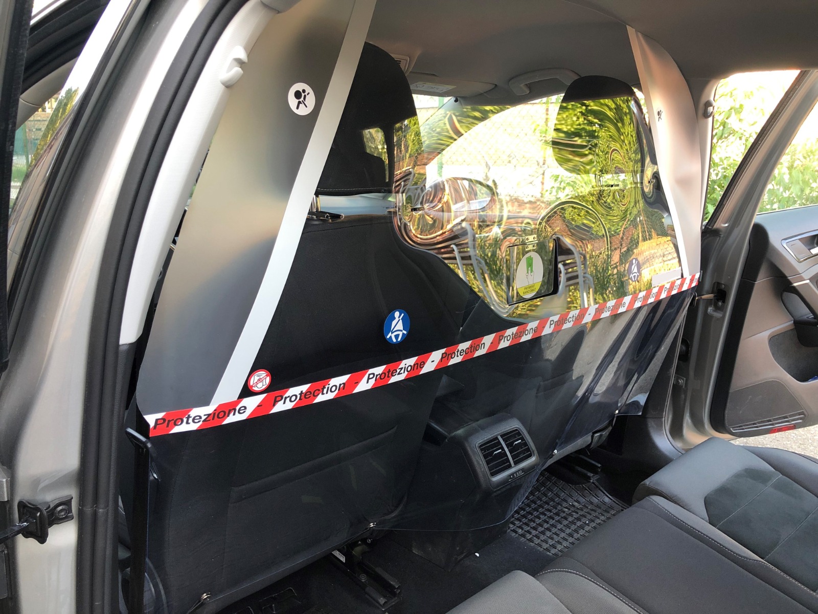 Divisorio, Pannello, Parafiato Plexiglass Taxi, NCC, car Sharing, Autobus