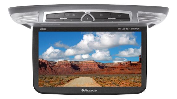 Monitor a cielo VM194 da 12,1" con lettore DVD, USB, SD, HDMI